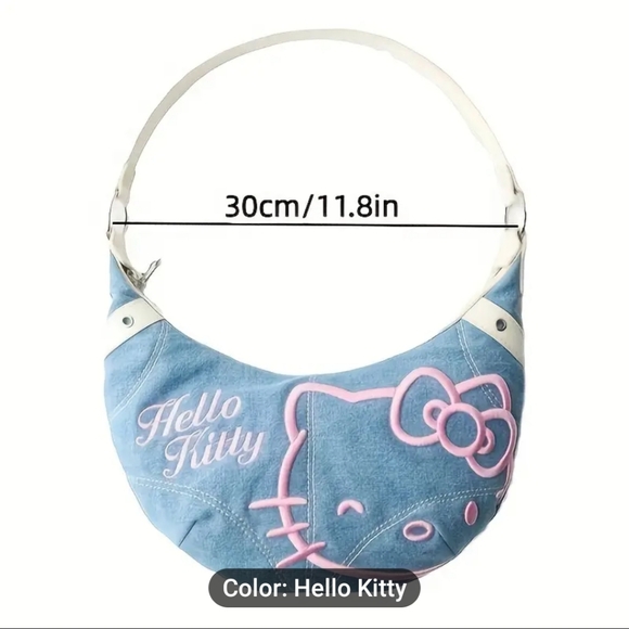 New Hello Kitty Denim purse - Picture 2 of 2